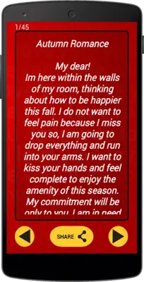 Romantic Love Letters android App screenshot 0