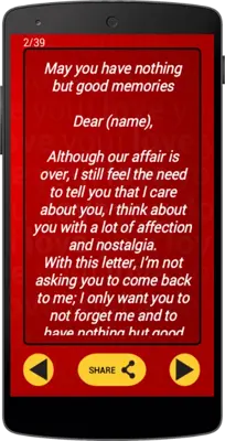 Romantic Love Letters android App screenshot 3